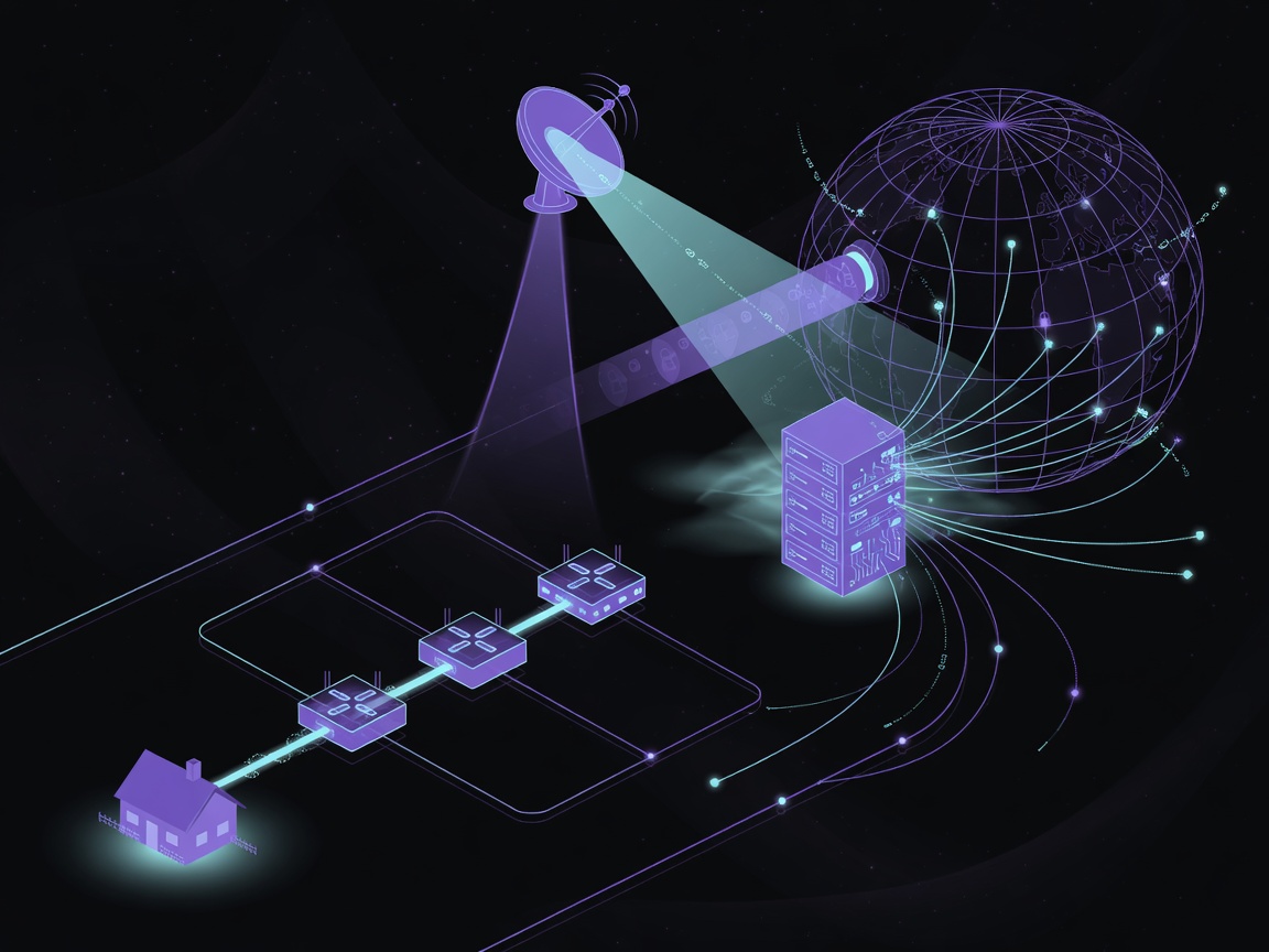 Flux réseau de la maison vers le monde via tunnel et VPS